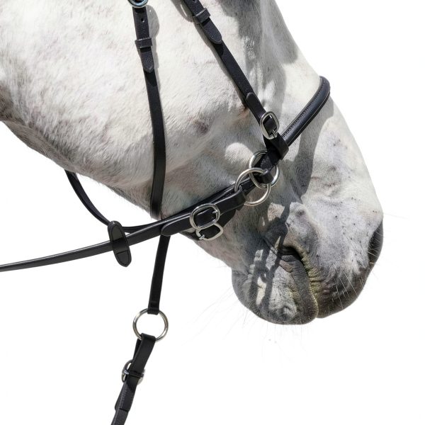 HORZE Leather Bitless Bridle for Horse-2