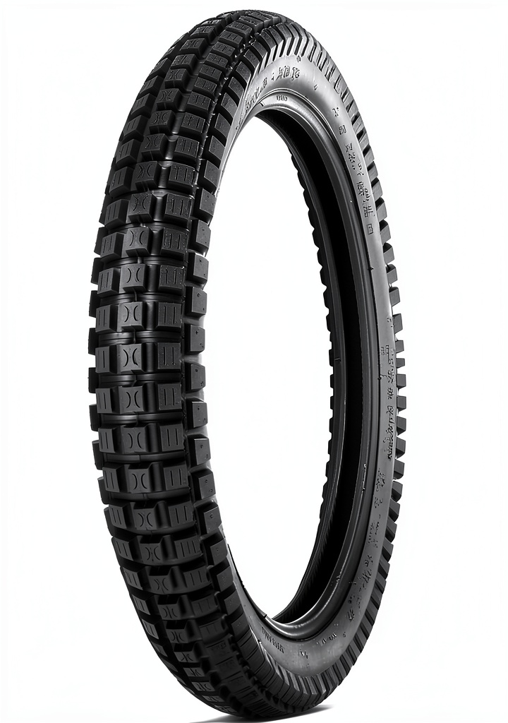 Installing Shinko 250/100R17 Tire Nylon Directional Offroad on a wooden workbench