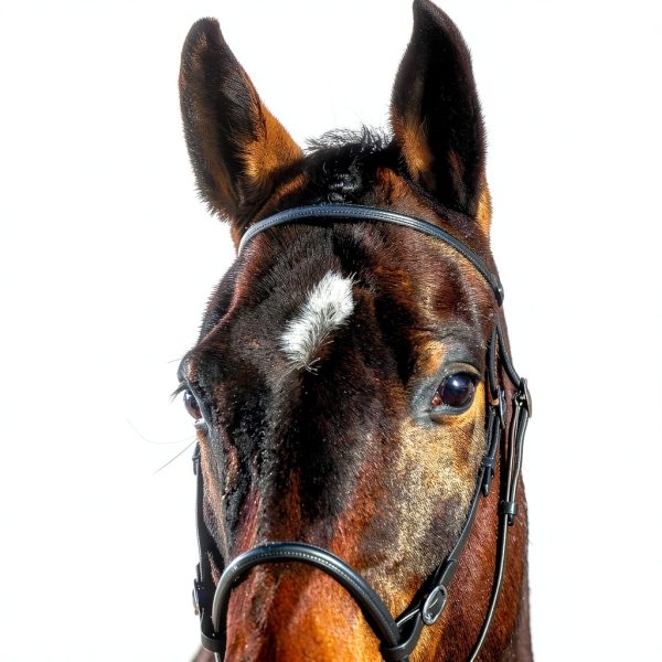 HORZE Leather Bitless Bridle for Horse-5