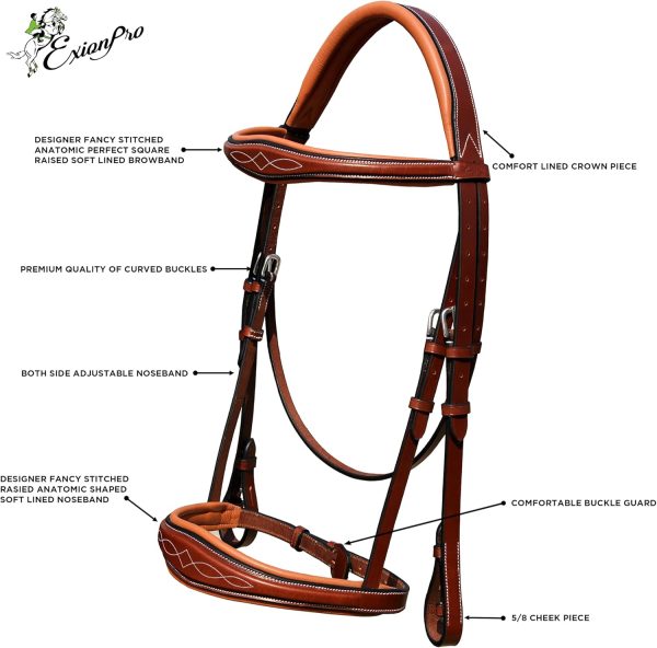 Equestrian Bridle ExionPro Leather Design Black-3