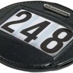 Velociti Bridle Number Holder Shires Leather Black-0