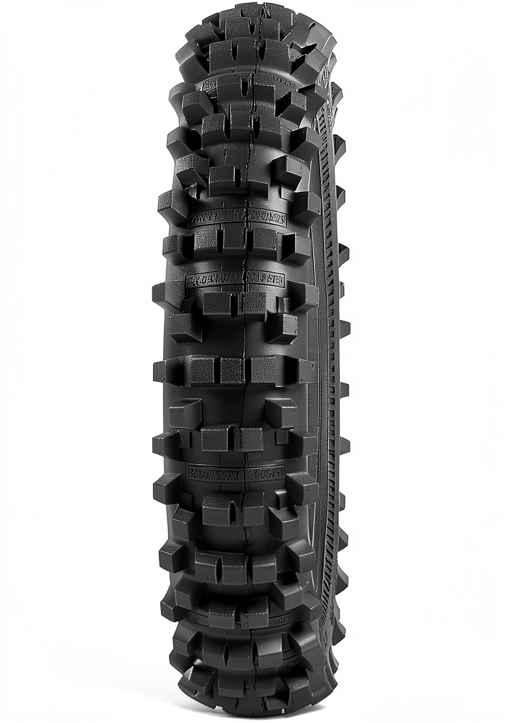 Kenda K760 off-road motorcycle tire on a rocky terrain