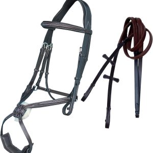 ExionPro English Bridle for Horses Leather Jumping-0
