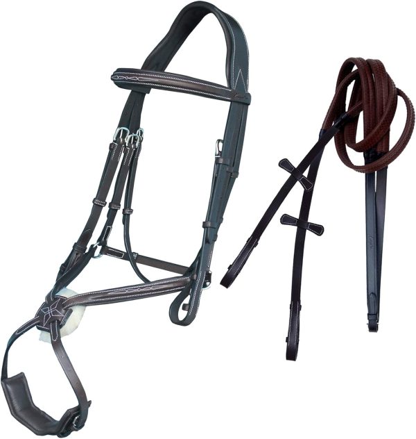 ExionPro English Bridle for Horses Leather Jumping-0
