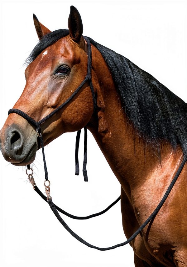 Black Mustang Nylon Equestrian Bridle-1