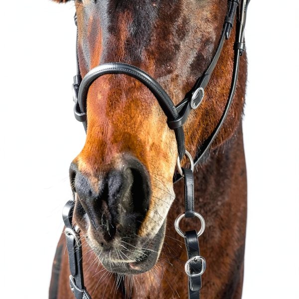 HORZE Leather Bitless Bridle for Horse-6