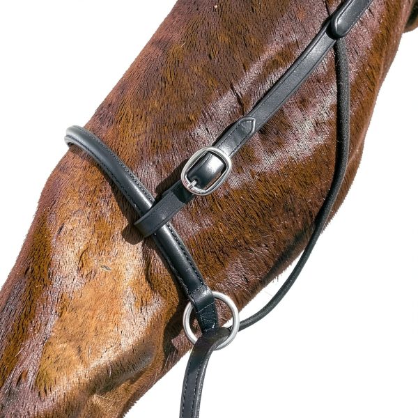 HORZE Leather Bitless Bridle for Horse-4