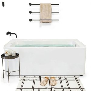 PeakPursuit 60x30 Inch Acrylic Drop In Bathtub with Right Drain-0