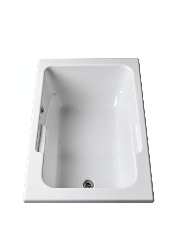 Carver Tubs Modern Acrylic Fiberglass Soaking Bathtub SR7148 White 71L-1