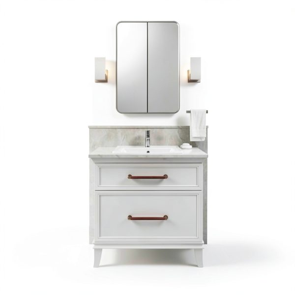Kohler Archer 22-3/4 inch White Rectangular Drop-In Bathroom Sink-6