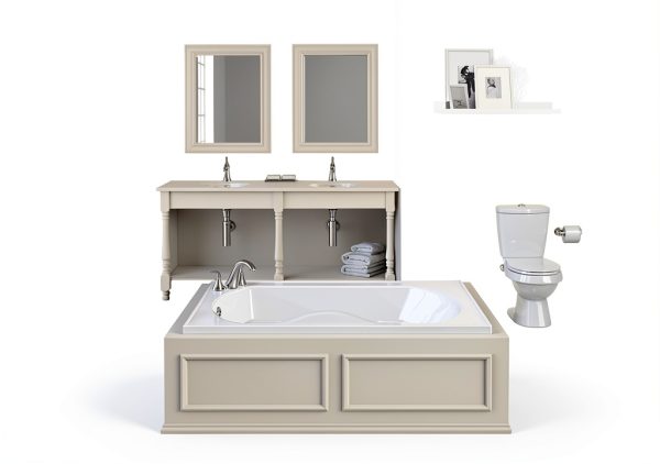 71281100-0 Lawson Series 7128 60-Inch x 42-Inch Bath with Reversible Drain, White-1