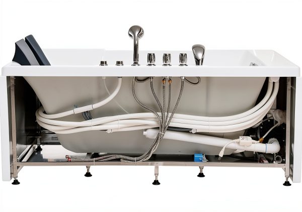 Empava 72" x 48" Whirlpool Tub for Couple,1125W Jetted Bathtub with Light, Hydro Massage,Chromatherapy,ETL Certified,110 Gallons,Left Drain-8