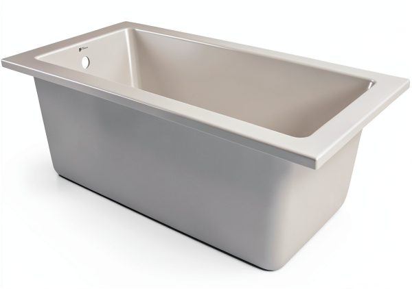 Drop-In Bathtub Fine Fixtures White Acrylic 60x30x19 Soaking Tub-1
