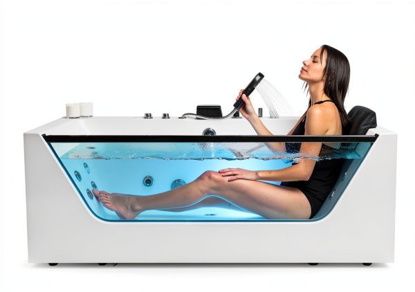 Empava Whirlpool Tub 59x29 Jetted Bathtub with 11 Jets Chromatherapy-3