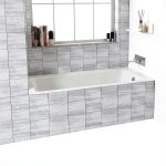 Fine Fixtures Tile-In White Bathtub 66x32x19 Right Acrylic-0