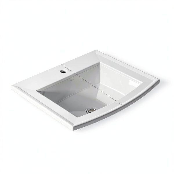 Kohler Archer 22-3/4 inch White Rectangular Drop-In Bathroom Sink-1