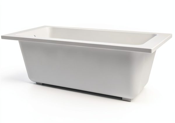 Kingston Brass VTPN673219T 67-Inch Acrylic Drop-In Tub, Glossy White-0