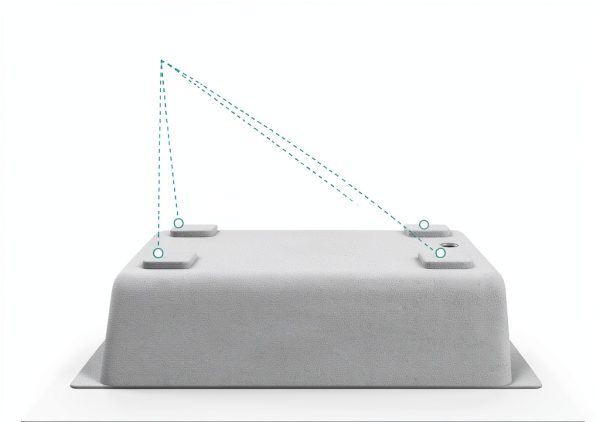 Fine Fixtures Drop In White Soaking Bathtub, Fiberglass Acrylic Material, Exclusive Small sized 54"L x 30"W x 19"H. - Brass Trip Lever Included-3