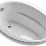 Kohler K-1163-0 5 ft. Drop-In/Undermount Oval Tub w/Reversible Drain White-0