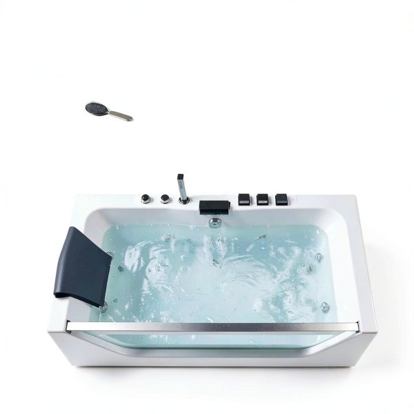 Empava Whirlpool Tub 59x29 Jetted Bathtub with 11 Jets Chromatherapy-8