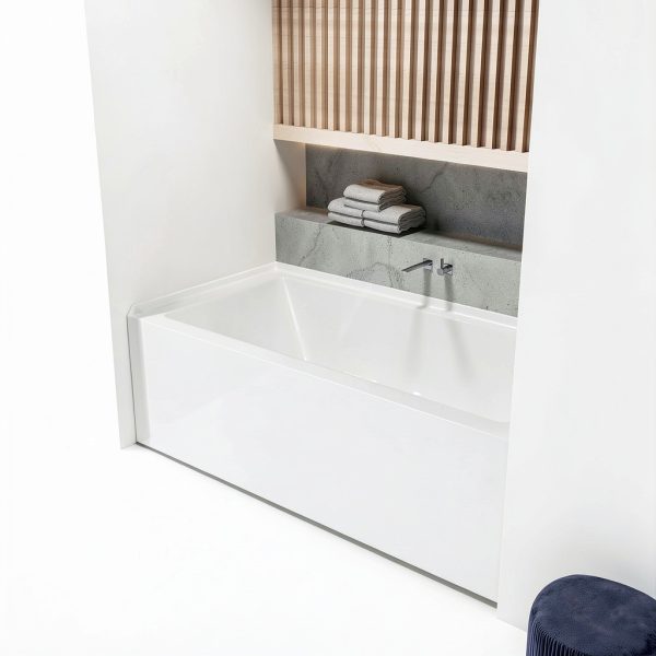 PeakPursuit 60x30 Inch Acrylic Drop In Bathtub with Right Drain-5