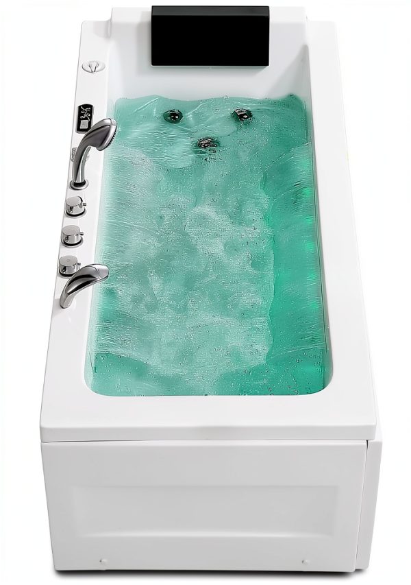Whirlpool Bathtub Empava 67in Acrylic Drop-In with 9 Jets & LED Light-12