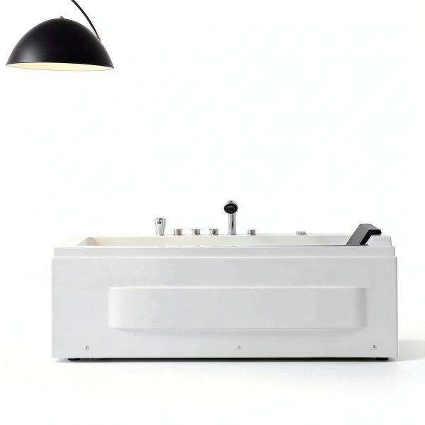 Whirlpool Bathtub Empava 67in Acrylic Drop-In with 9 Jets & LED Light-9