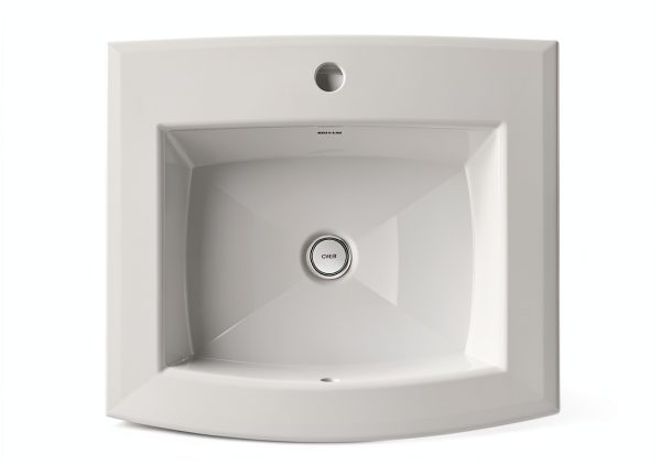 Kohler Archer 22-3/4 inch White Rectangular Drop-In Bathroom Sink-10