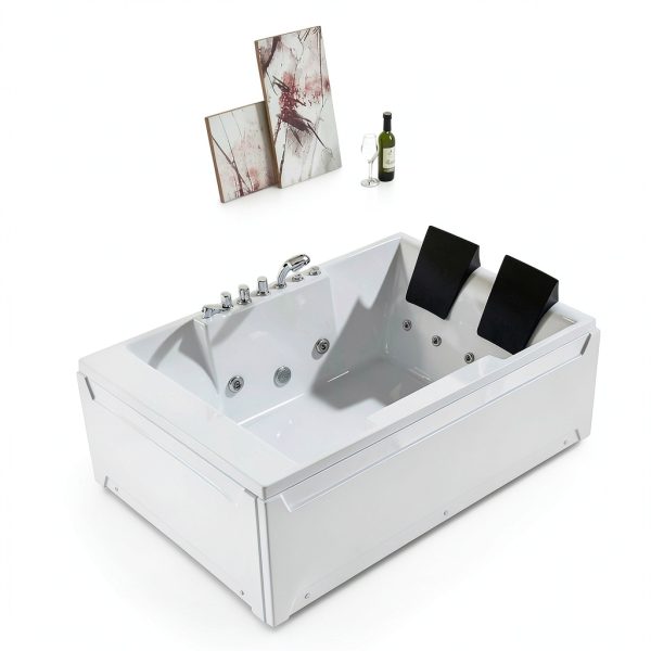 Empava Whirlpool Bathtub 72in Acrylic Spa with Massage Jets Model-8