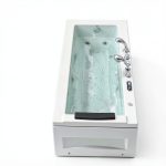 Whirlpool Bathtub Empava 67in Acrylic Drop-In with 9 Jets & LED Light-0