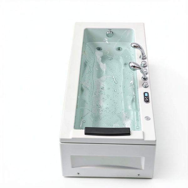 Whirlpool Bathtub Empava 67in Acrylic Drop-In with 9 Jets & LED Light-0