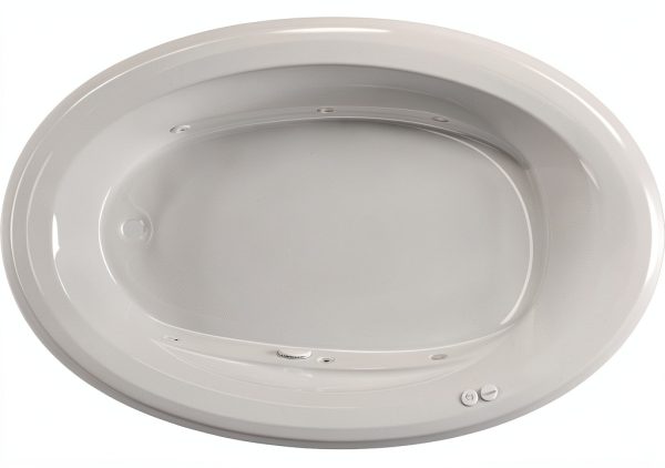 Jacuzzi Signature Acrylic Drop-In Bathtub Oval White 71x41 Left Drain-5