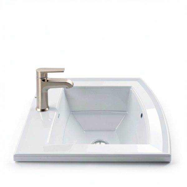 Kohler Archer 22-3/4 inch White Rectangular Drop-In Bathroom Sink-4