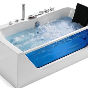 Empava Whirlpool Tub 59x29 Jetted Bathtub with 11 Jets Chromatherapy-0