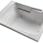 Carver Tubs Modern Acrylic Fiberglass Soaking Bathtub SR7148 White 71L-0
