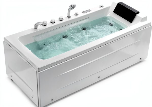 Whirlpool Bathtub Empava 67in Acrylic Drop-In with 9 Jets & LED Light-15