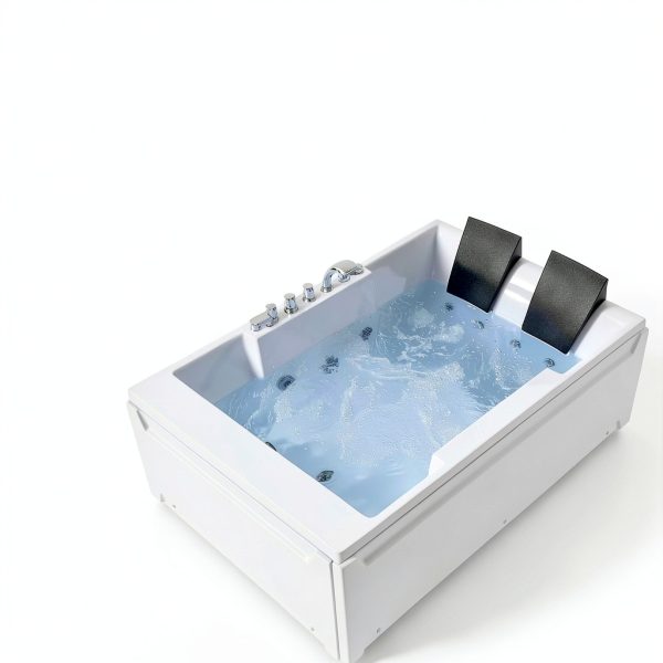 Acrylic Whirlpool Bathtub Empava 72" Drop-In Spa with Massage Jets-2