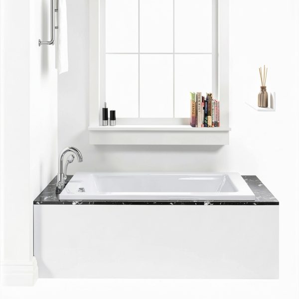 Drop-In Bathtub Fine Fixtures White Acrylic 60x30x19 Soaking Tub-0