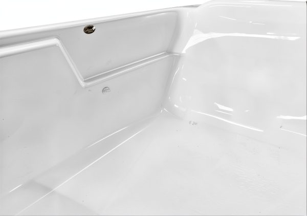 Carver Tubs Modern Acrylic Fiberglass Soaking Bathtub SR7148 White 71L-4