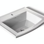Kohler Archer 22-3/4 inch White Rectangular Drop-In Bathroom Sink-0