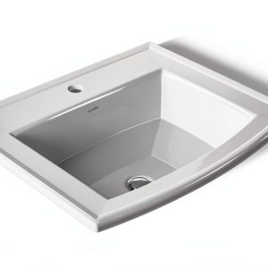 Kohler Archer 22-3/4 inch White Rectangular Drop-In Bathroom Sink-0