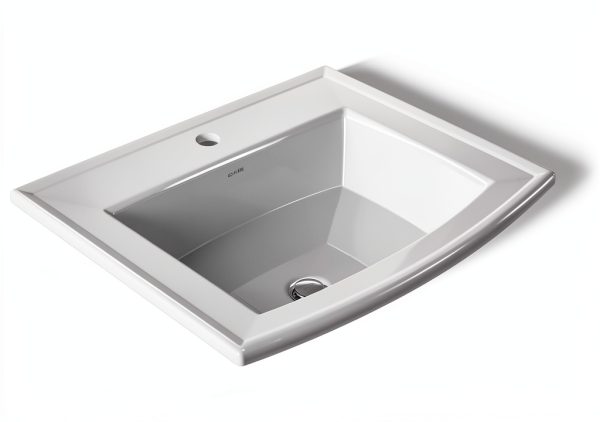Kohler Archer 22-3/4 inch White Rectangular Drop-In Bathroom Sink-0