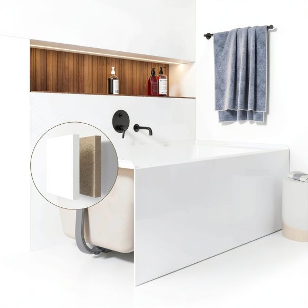 PeakPursuit 60x30 Inch Acrylic Drop In Bathtub with Right Drain-1