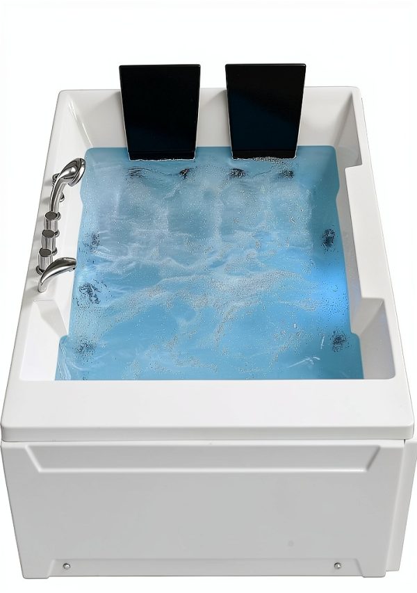 Acrylic Whirlpool Bathtub Empava 72" Drop-In Spa with Massage Jets-11