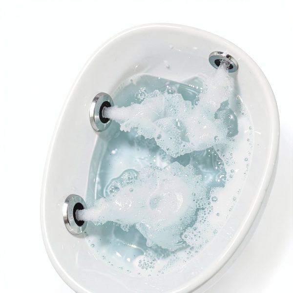 Empava Whirlpool Bathtub Spa Chromatherapy Jets 59JT005 59in Round-1