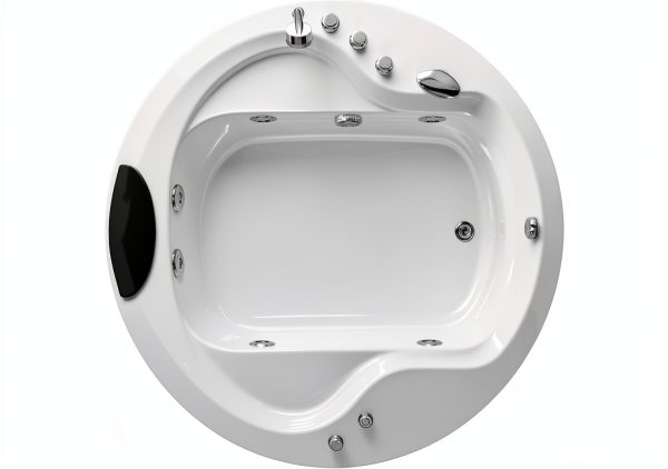Empava Whirlpool Bathtub Spa Chromatherapy Jets 59JT005 59in Round-0