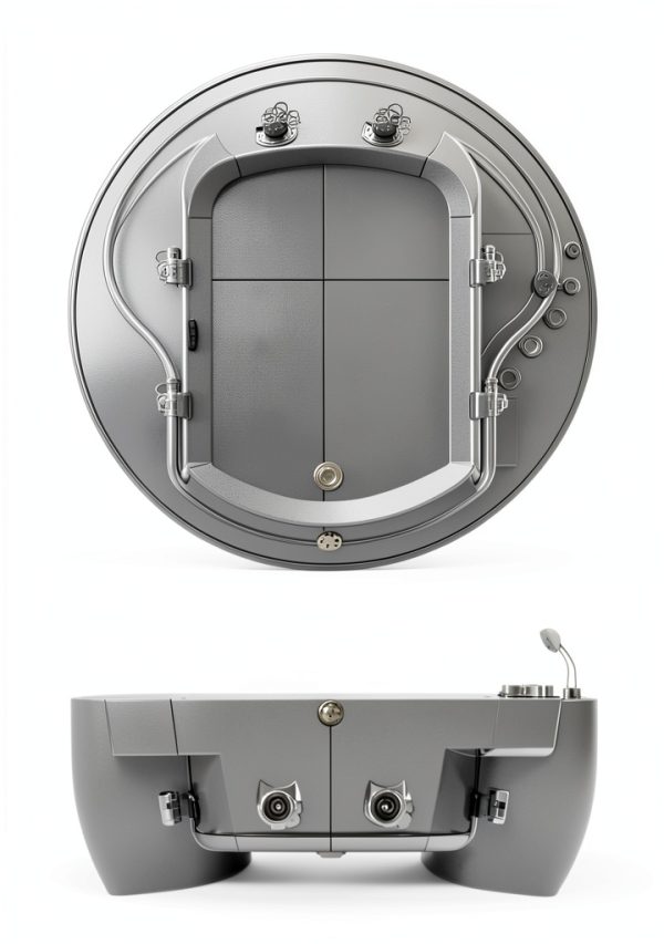 Empava Whirlpool Bathtub Spa Chromatherapy Jets 59JT005 59in Round-4